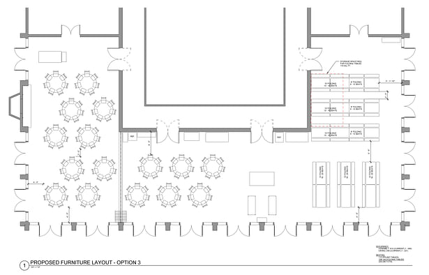 Dining hall layout option 3