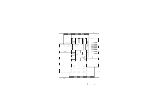 The mixed-use building. Image courtesy David Chipperfield Architects