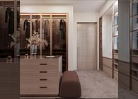 'Tailored Perfection: Antonovich Group's Exemplary Dressing Room Interior Design and Joinery Services'