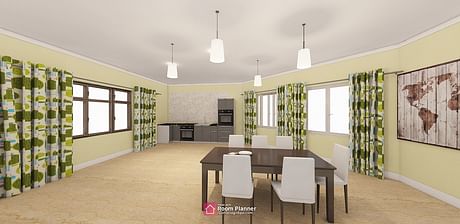 Interior for small residential modern Kitchen I used room planner App for tablet try it out rendering is amazing. For tablet client is satisfied with the presentation. 