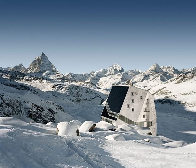 Monte Rosa Hut, Switzerland 2009 Image © Bearth - Deplazes Architeckten