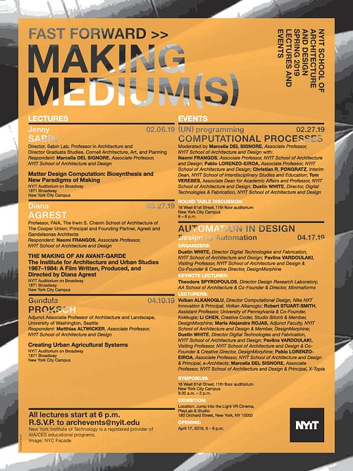 Get Lectured NYIT, Spring '19 News Archinect Get Lectured NYIT, Spring '19 News Archinect