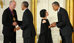Tod Williams and Billie Tsien presented with National Medal of Arts by President Obama