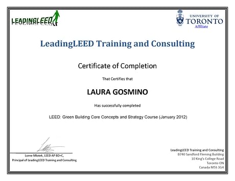 Green Building Core Concepts and Strategy Course (January 2012)