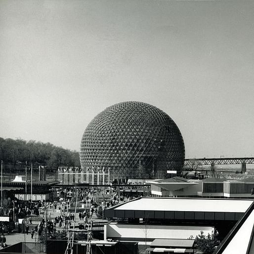 American pavilion - Expo 67 in Montreal - designed by R. Buckminster Fuller and Shoji Sadao Photo credit: Copyright : Fonds Jeffrey Lindsay, Archives d’architecture canadienne, Université de Calgary.