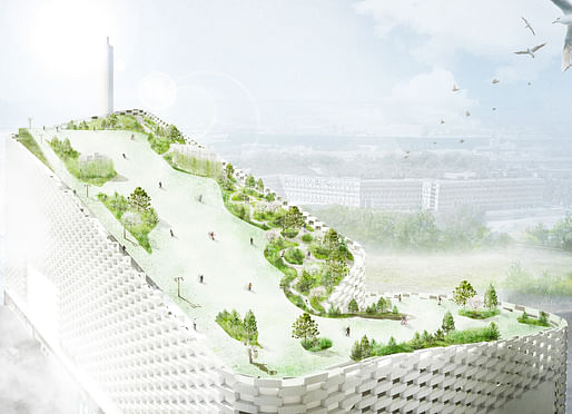It's happening: the BIG-designed Copenhagen Waste-to-Energy Plant is getting its proposed rooftop park, designed by SLA Landscape Architects. Image: SLA.