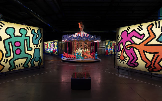 Keith Harings painted carousel and tarps. Image © Jeff McLane courtesy of Luna Luna.