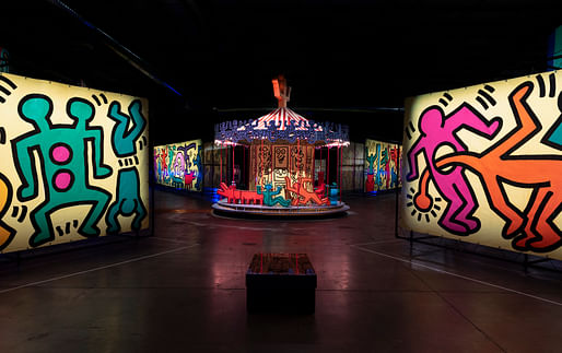Keith Harings painted carousel and tarps. Image © Jeff McLane courtesy of Luna Luna.
