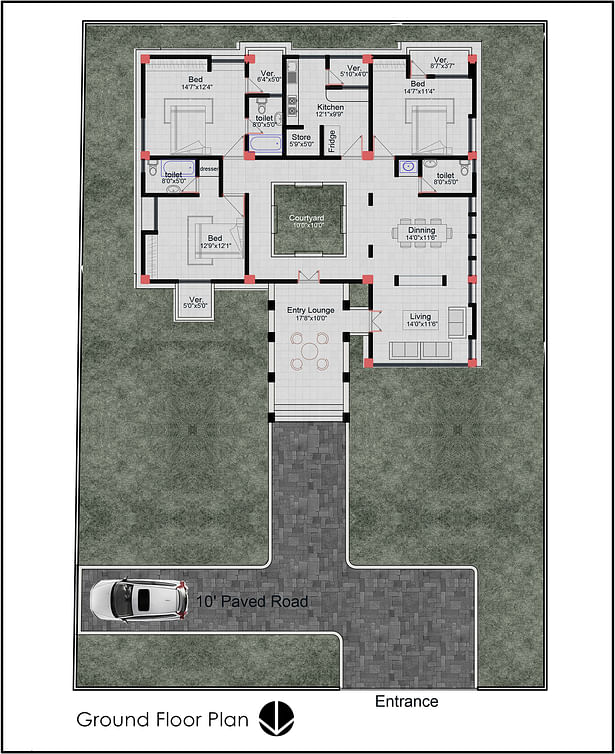 Floor plan ©Ar. Jishnu Kumar Das