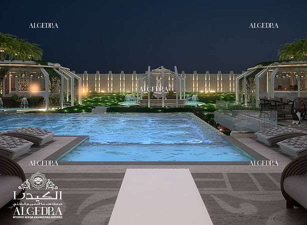 Swimming pool in luxury villa