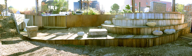 View of Hot Tub Enclosure and Wood Deck, Winter 2012