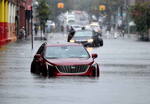 A flooded New York City street following heavy rainfalls last Friday, September 29. Image courtesy Metropolitan Transportation Authority/Flickr (CC BY 2.0 Deed)
