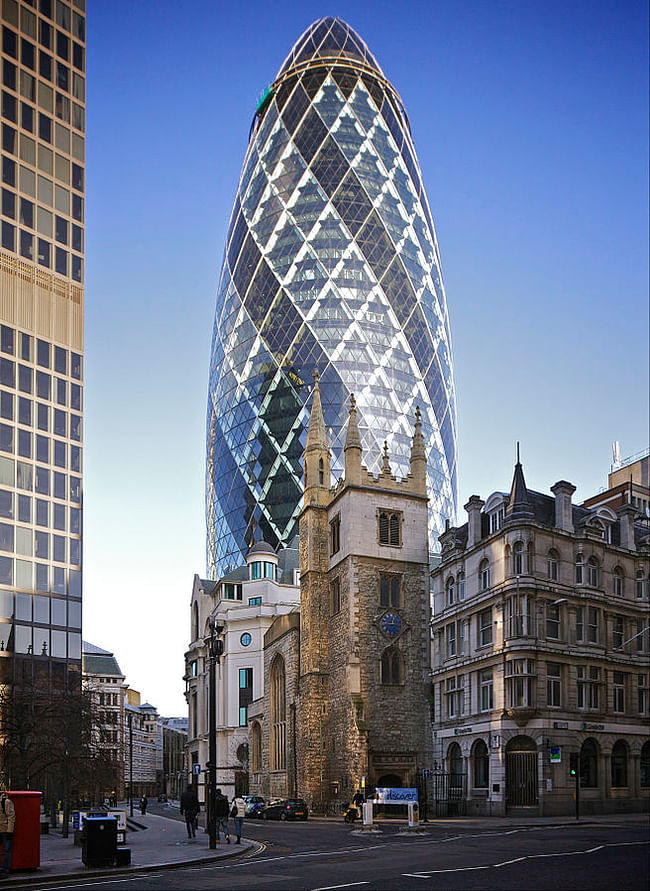 30 St. Mary Ave — aka 'the Gherkin' — was built by Arup. Image via wikimedia.org