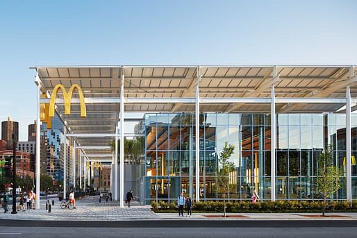 Ross Barney Architects' 2018 McDonald's Global Flagship store in Chicago. Image: Ross Barney Architects 