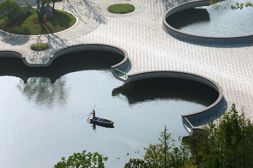 <a href="https://archinect.com/howeleryoon/project/moongate-bridge">Moongate Bridge</a> in Shanghai, China, by <a href="https://archinect.com/howeleryoon">Höweler + Yoon</a>; Photo: Wu Tao