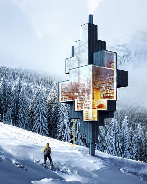 <a href="https://archinect.com/antireality/project/collection-of-conceptual-architecture">Little Library</a> by <a href="https://archinect.com/antireality">Antireality</a>