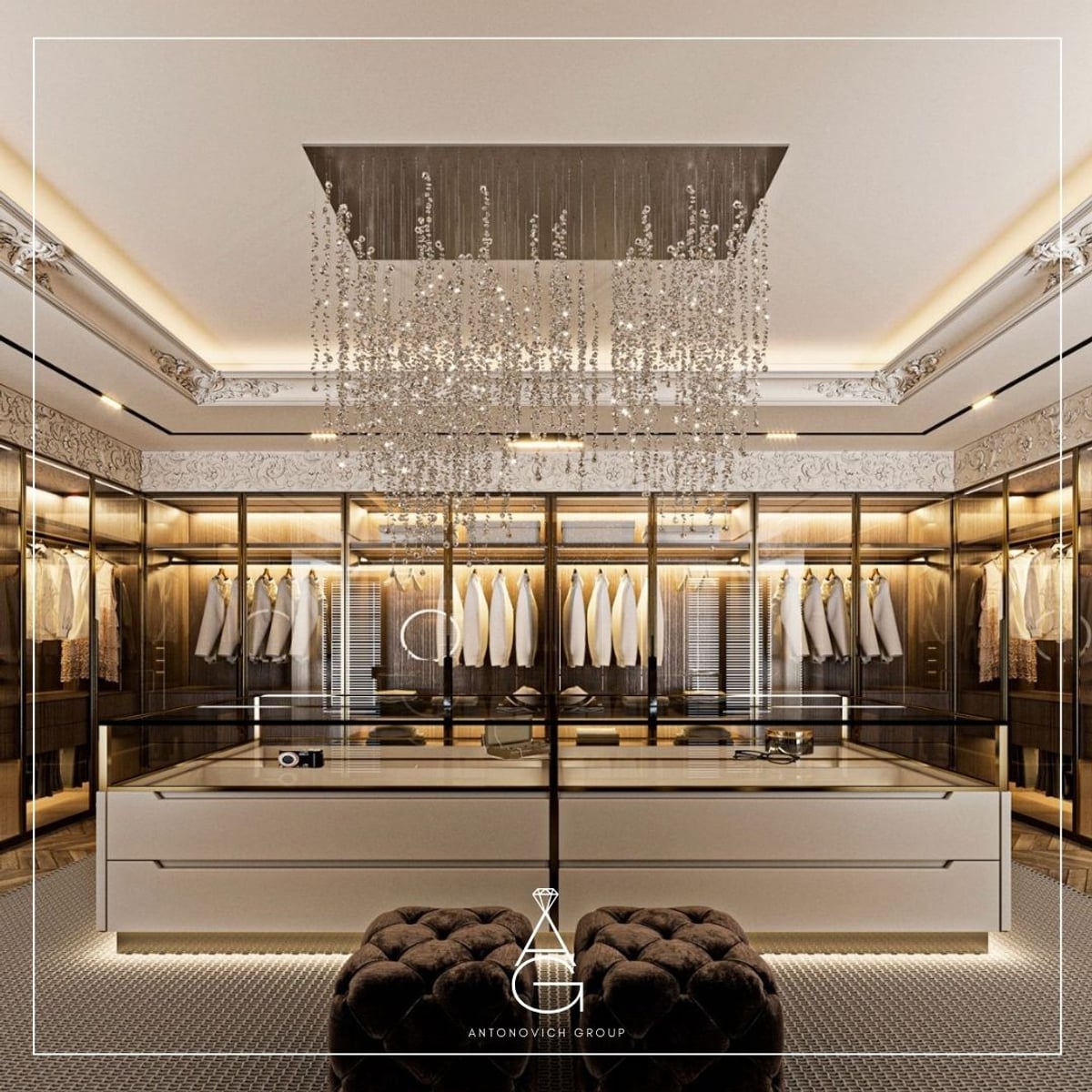 Master Dressing Room Interior Design and Joinery Solution | Luxury ...