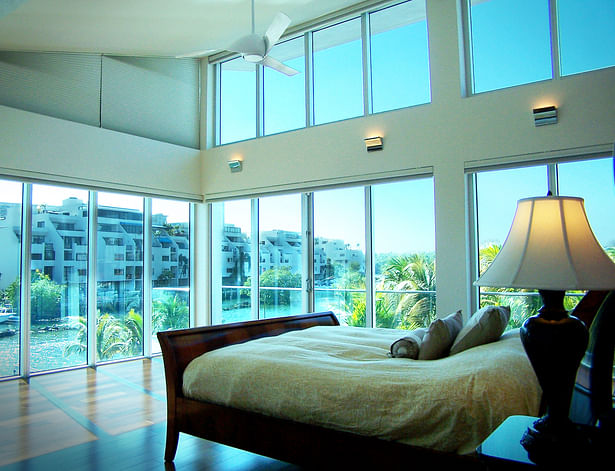 Master bedroom, large windows, natural light