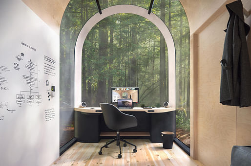<a href="https://archinect.com/news/article/150273249/denizen-takes-remote-working-to-the-next-level-with-3d-printed-office-pods">Denizen Architype</a> is one of several recent concepts for personal office pods to facilitate remote work away from residential spaces.