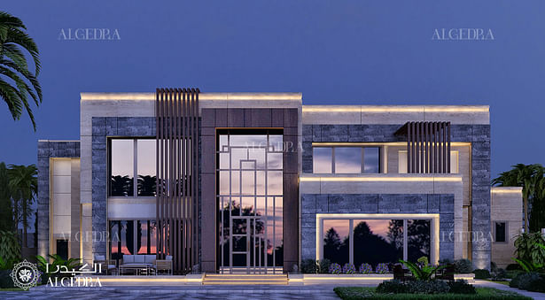 Luxury house facade design