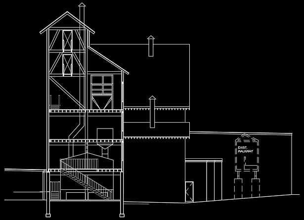 Sample section of Still House addition (notes removed and colors inverted for ease of viewing)
