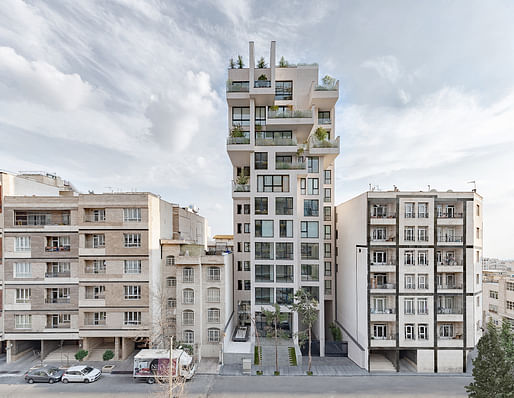 Winner in the Completed Building Housing category: Cedrus Residential in Tehran, Iran by Nextoffice © Majid Jahangiri