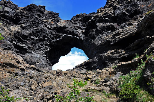 Black lava formations in Dimmuborgir in Iceland. Photo: Jennifer Boyer/Flickr.