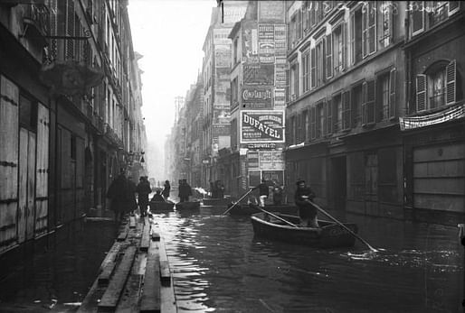 In 1910, the Seine rose some 26 inches and flooded the city of Paris. Image via wikimedia.org