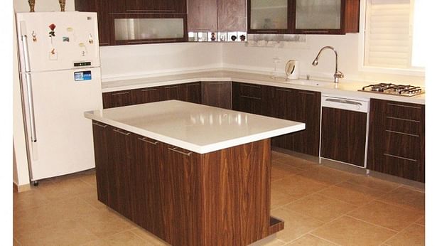 Formica kitchen - Wood and aluminum texture