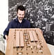 Architect Hans Peter Hagens with a model of Torvehallerne. Photo by Chris DeHenzel.