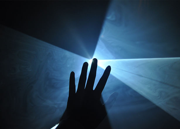 projection through haze: materialization of light as space-making material