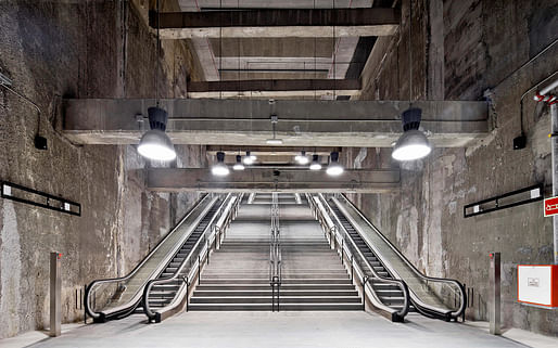 Interior Design - First place: Three metro stations on Barcelona’s L9 Line by Garcés – de Seta – Bonet Arquitectes. Tiles by Porcelanosa. Photo: Adrià Goula.