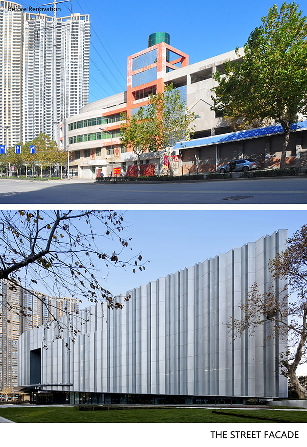 Before-after main road facade