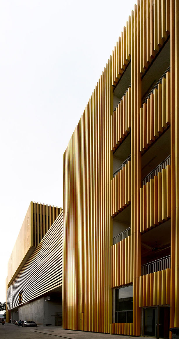 Distinct boxes differentiate between the separate functions of the building