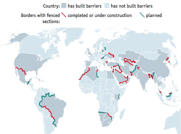 A world divided: mapping border fences globally  News  Archinect