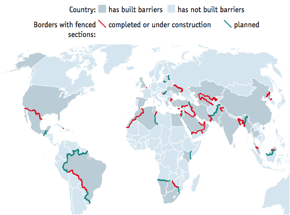 A world divided: mapping border fences globally News Archinect
