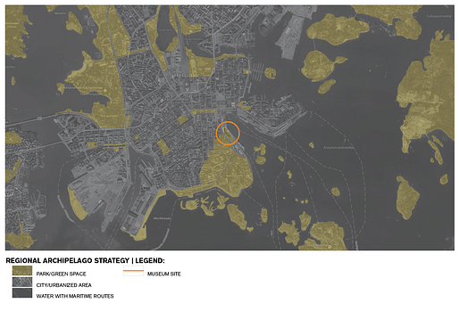 Diagram of Helsinki's "Green Fingers" Archipelago