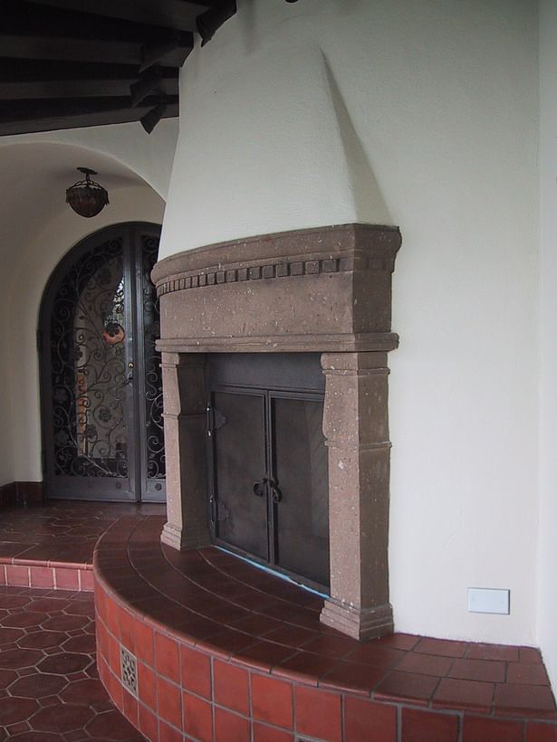 Loggia - new fireplace side view