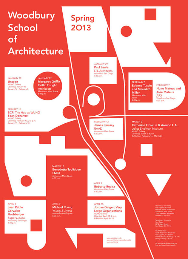 Woodbury School of Architecture Spring 2013 Lecture Series and Events