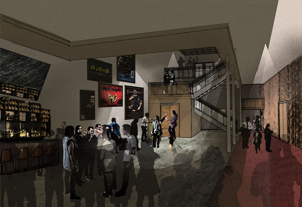 View into proposed cabaret space