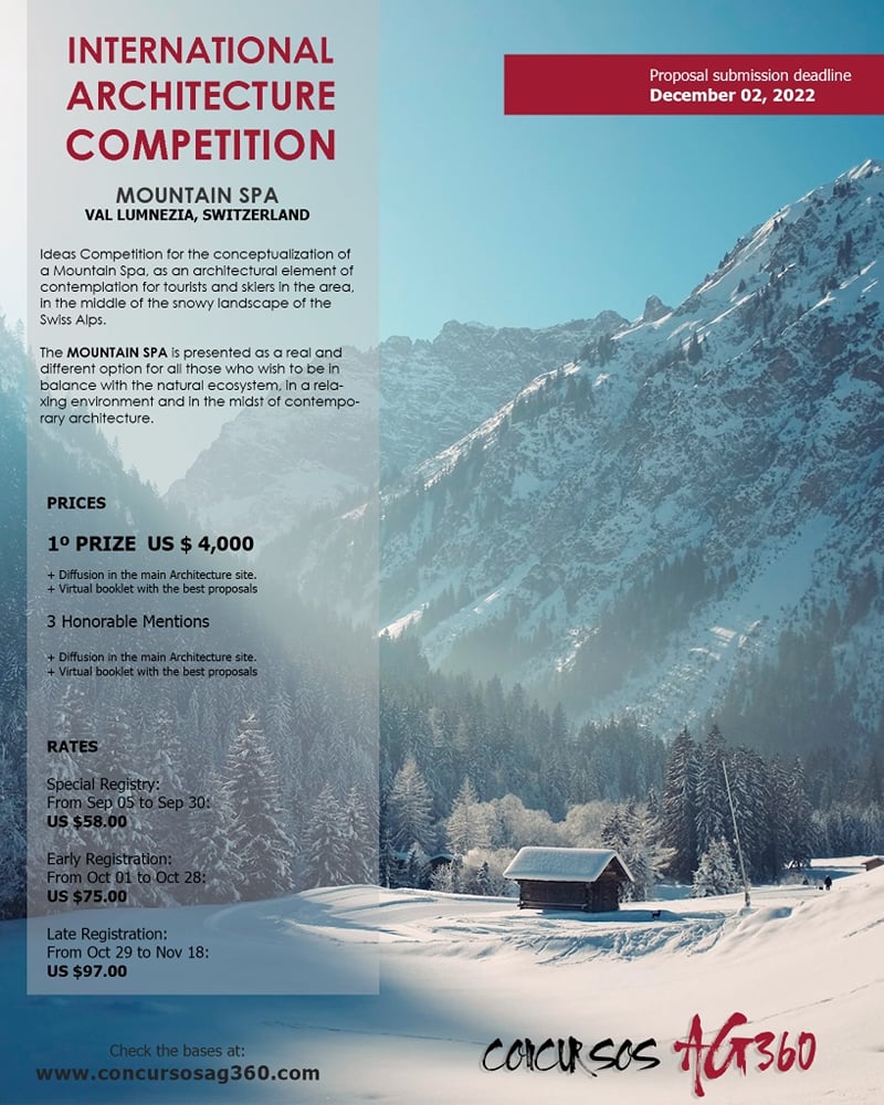 Competitors Spa MOUNTAIN SPA. International Architecture Competition