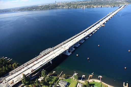 Seattle's new State Route 520 floating bridge, now the longest floating bridge in the world, sits right next to the former owner of this honor: the old SR 520 floating bridge. (Image via the Washington State Department of Transportation's Facebook page)
