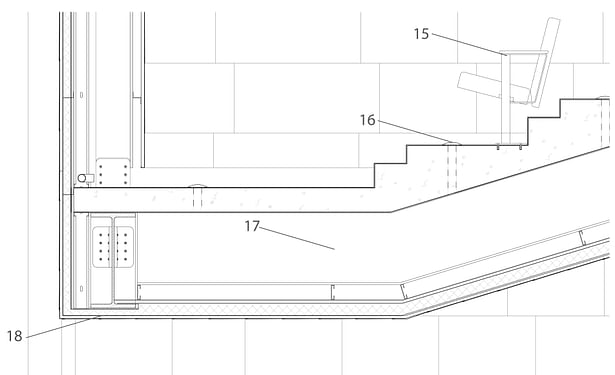 Detail Drawing of the bottom of the screening room condition.