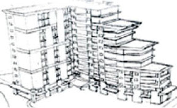 Hand Sketch of design for Embassy Suites in Ka'anapali, HI