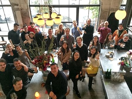 Eight Inc. San Francisco team members gather at Union Larder, one of their clients.