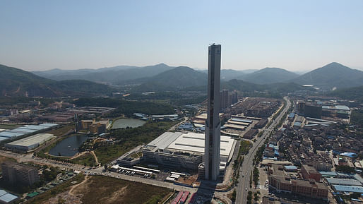 thyssenkrupp’s new 31-story elevator test tower in Zhongshan, China. Photo: thyssenkrupp Elevator AG.