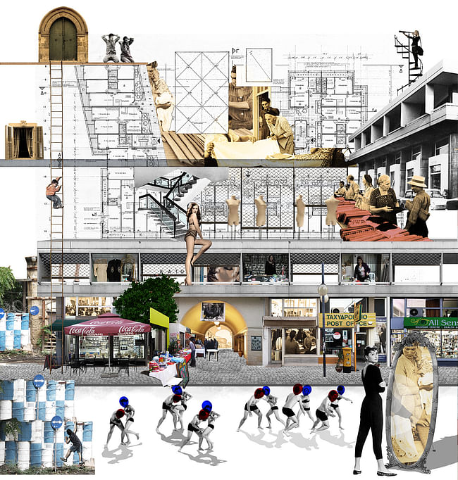 'Anatomy of the Wallpaper' collage for the Cyprus 2014 Venice Biennale pavilion. Image courtesy of the Cyprus pavilion project team.