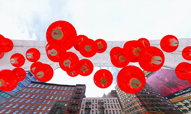 An array of lanterns during the Chinese Lantern Festival