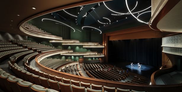 Interior rendering of the auditorium