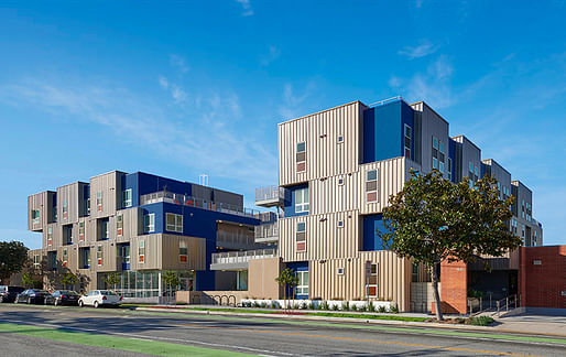 Design For Energy Award: Las Flores Apartments in Santa Monica, CA by DE Architects AIA. Photographer: John Edward Linden Photography.